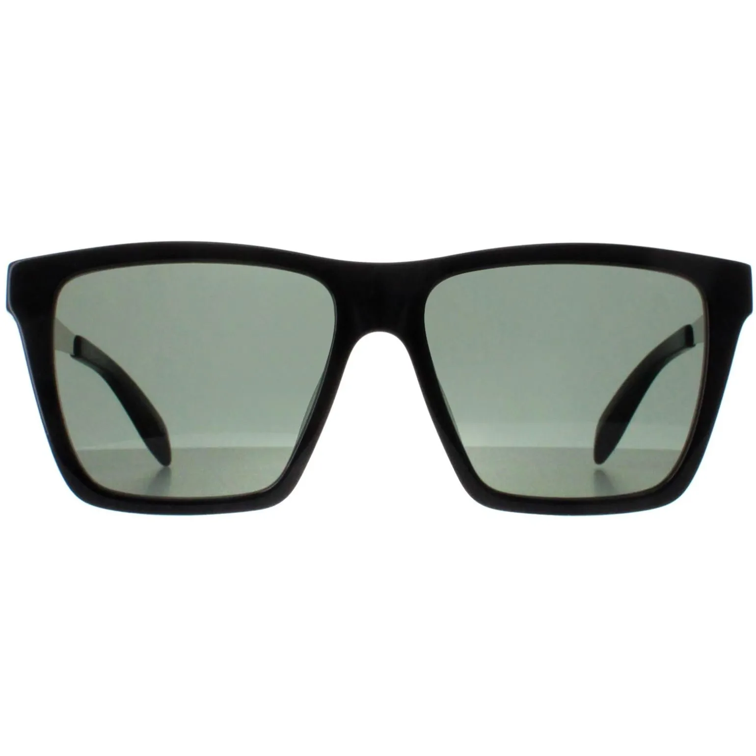 Alexander McQueen Sunglasses AM0352S 002 Shiny Black and Silver Green
