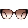 Alexander McQueen Sunglasses AM0284S 003 Dark Havana Brown Gradient