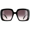 Alexander McQueen Sunglasses AM0378S 001 Black Grey Gradient