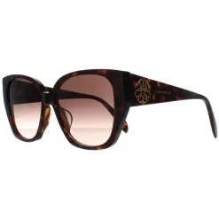 Alexander McQueen Sunglasses AM0284S 003 Dark Havana Brown Gradient