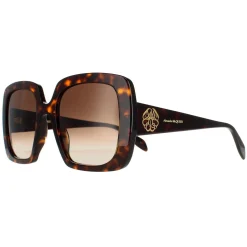Alexander McQueen Sunglasses AM0378S 002 Tortoise Brown Gradient