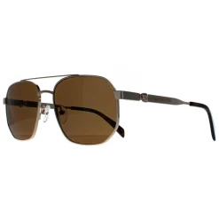 Alexander McQueen Sunglasses AM0458S 002 Gold Brown