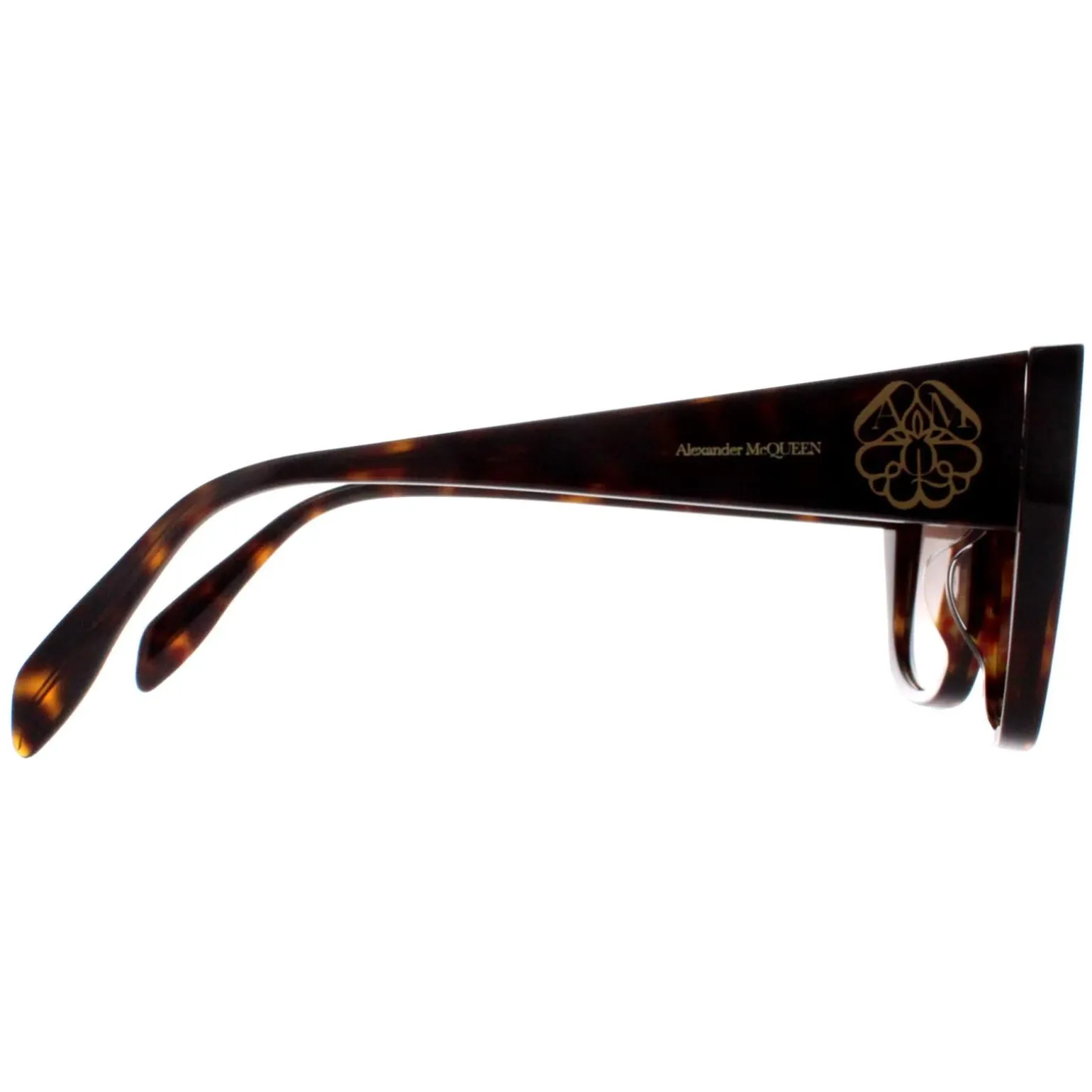 Alexander McQueen Sunglasses AM0284S 003 Dark Havana Brown Gradient