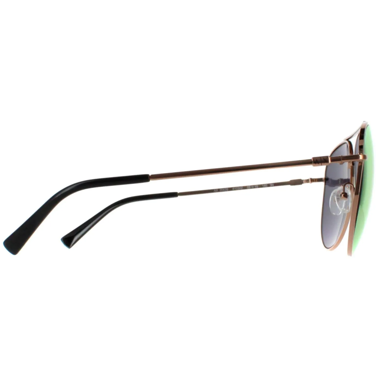 Armani Exchange Sunglasses AX2043S 61034Z Shiny Rose Gold Grey Mirror