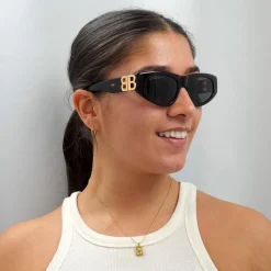 Balenciaga Sunglasses BB0095S 002 Dark Havana Green