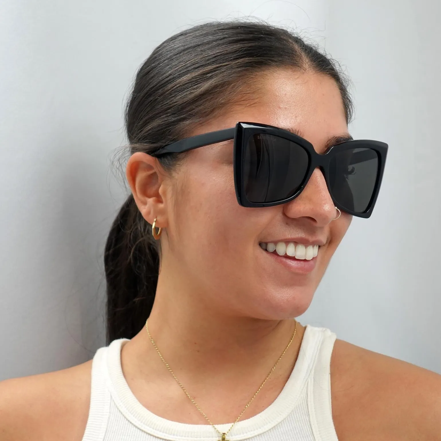 Balenciaga Sunglasses BB0174S 001 Black Grey