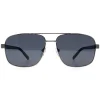 BMW Sunglasses BS0039 15D Matte Light Ruthenium Smoke Polarized