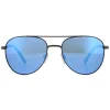 Bolle Sunglasses Evel 12536 Matte Black Offshore Blue Polarized