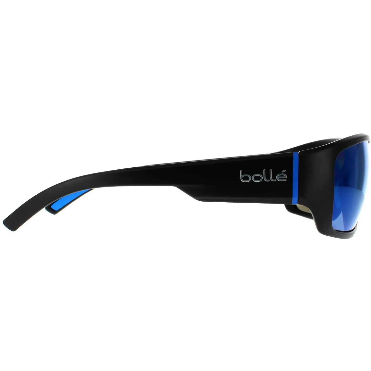 Bolle Sunglasses Ibex 12374 Matte Black and Blue Blue Mirror