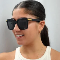 Bottega Veneta Sunglasses BV1005S 001 Black Grey