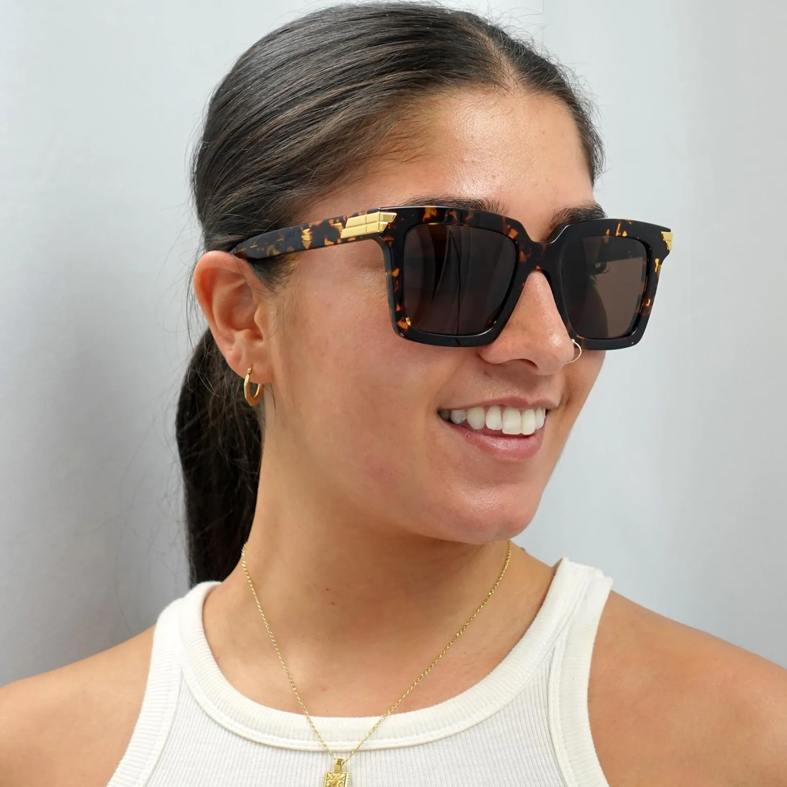 Bottega Veneta Sunglasses BV1005S 002 Havana Brown