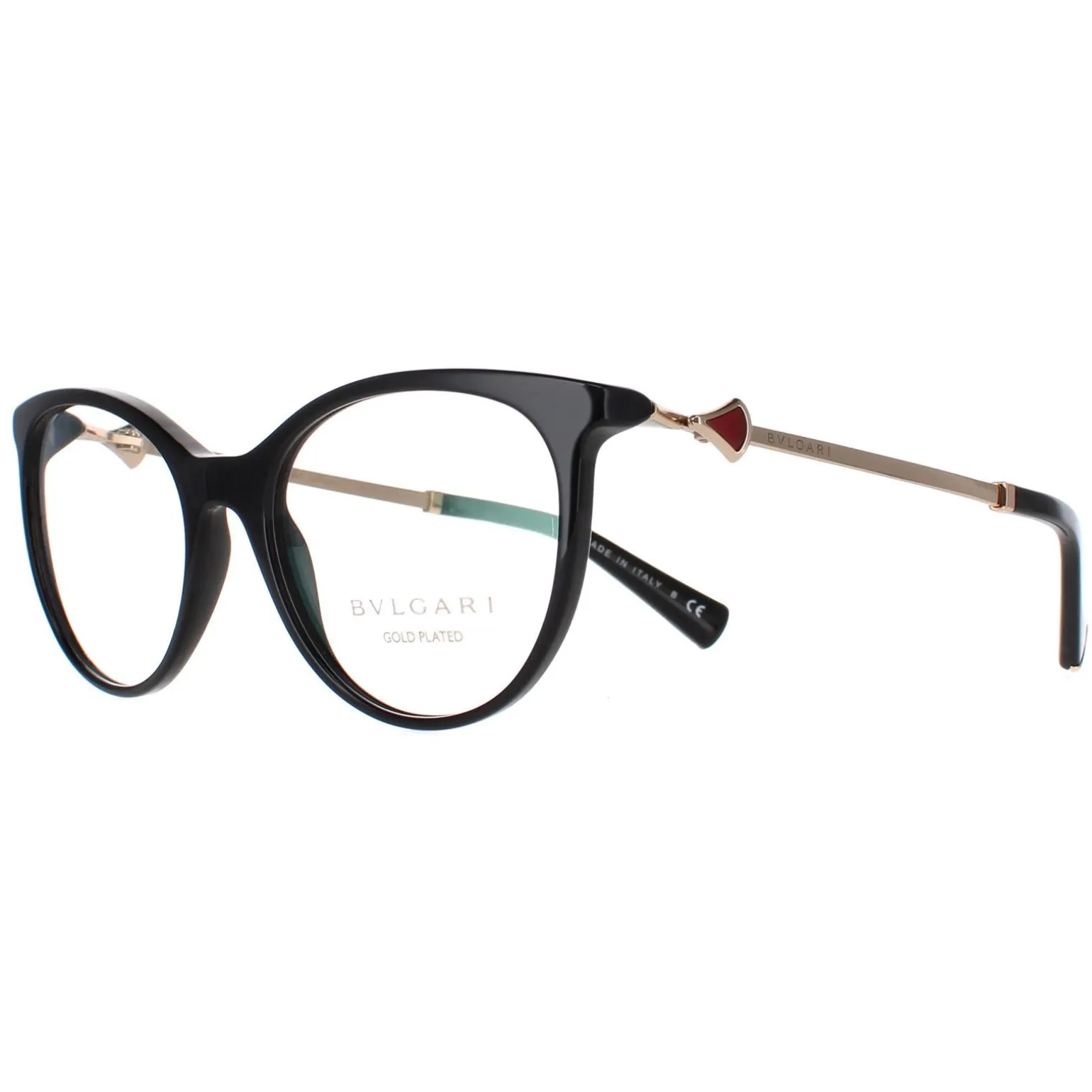 Bvlgari Glasses Frames 4149KB 5195 Black Gold Red 52mm Womens