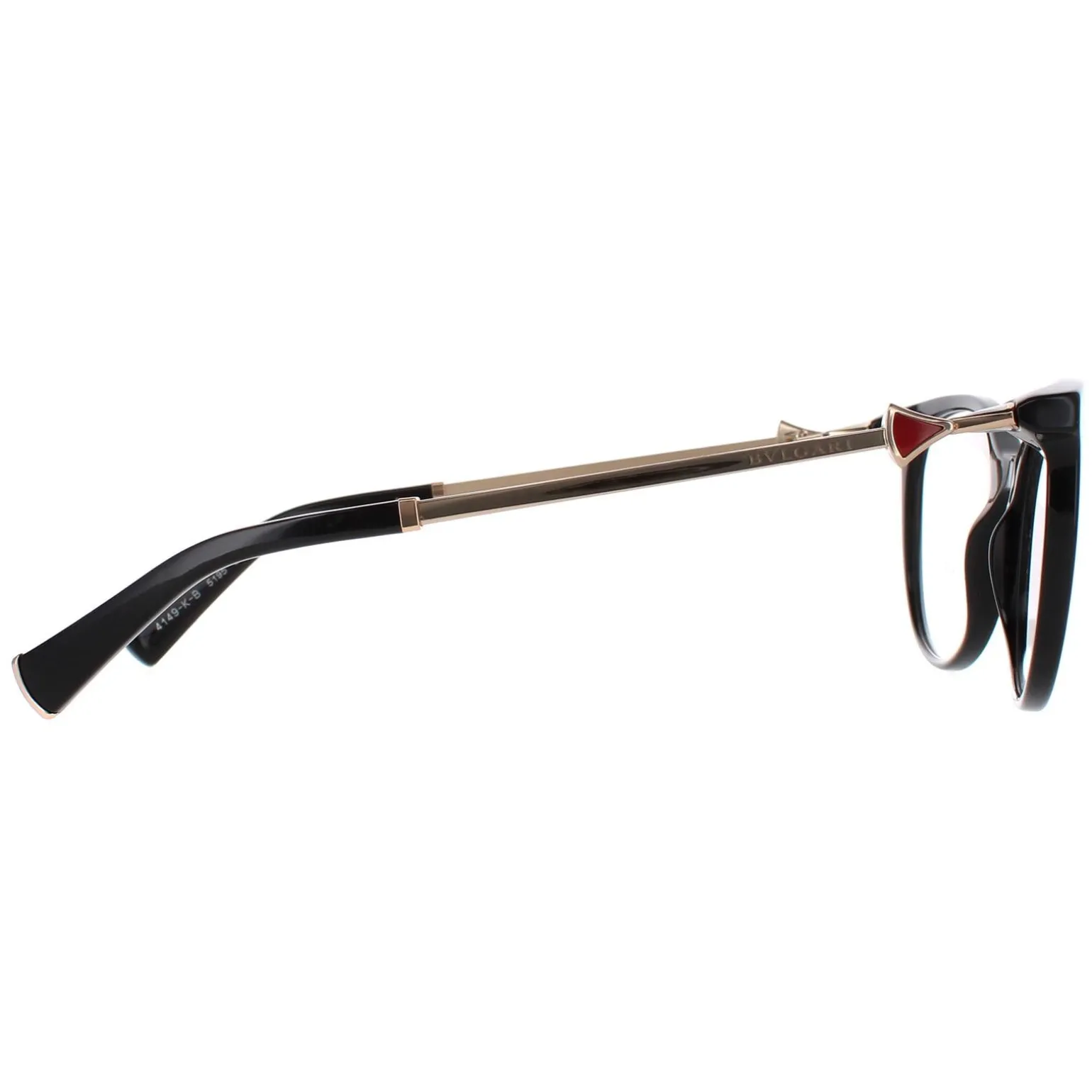 Bvlgari Glasses Frames 4149KB 5195 Black Gold Red 52mm Womens