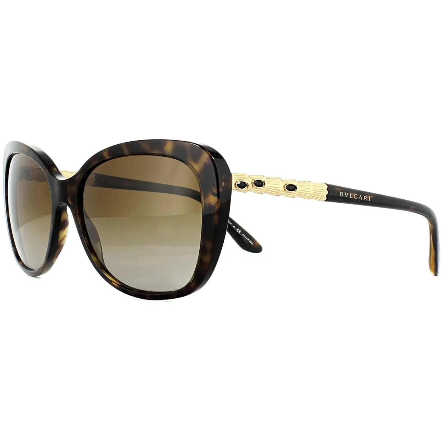 Bvlgari Sunglasses 8179KB 5193T5 Dark Havana Brown Gradient Polarized
