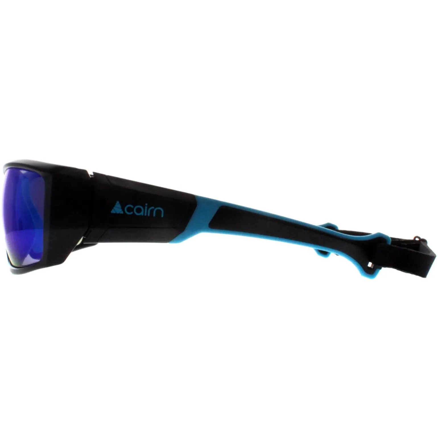 Cairn Sunglasses Skim 102 Matte Black Azure Flash Blue Mirrored Hydrop
