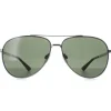 Calvin Klein Sunglasses CK22124S 051 Light Ruthenium Green