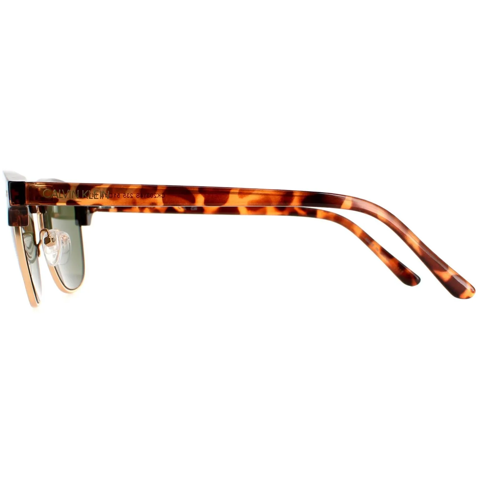 Calvin Klein Sunglasses CK20314S 235 Shiny Tortoise Solid Green G15