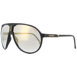 Carrera Sunglasses Champion 65 003/JO Matte Black Grey Bronze Mirrored