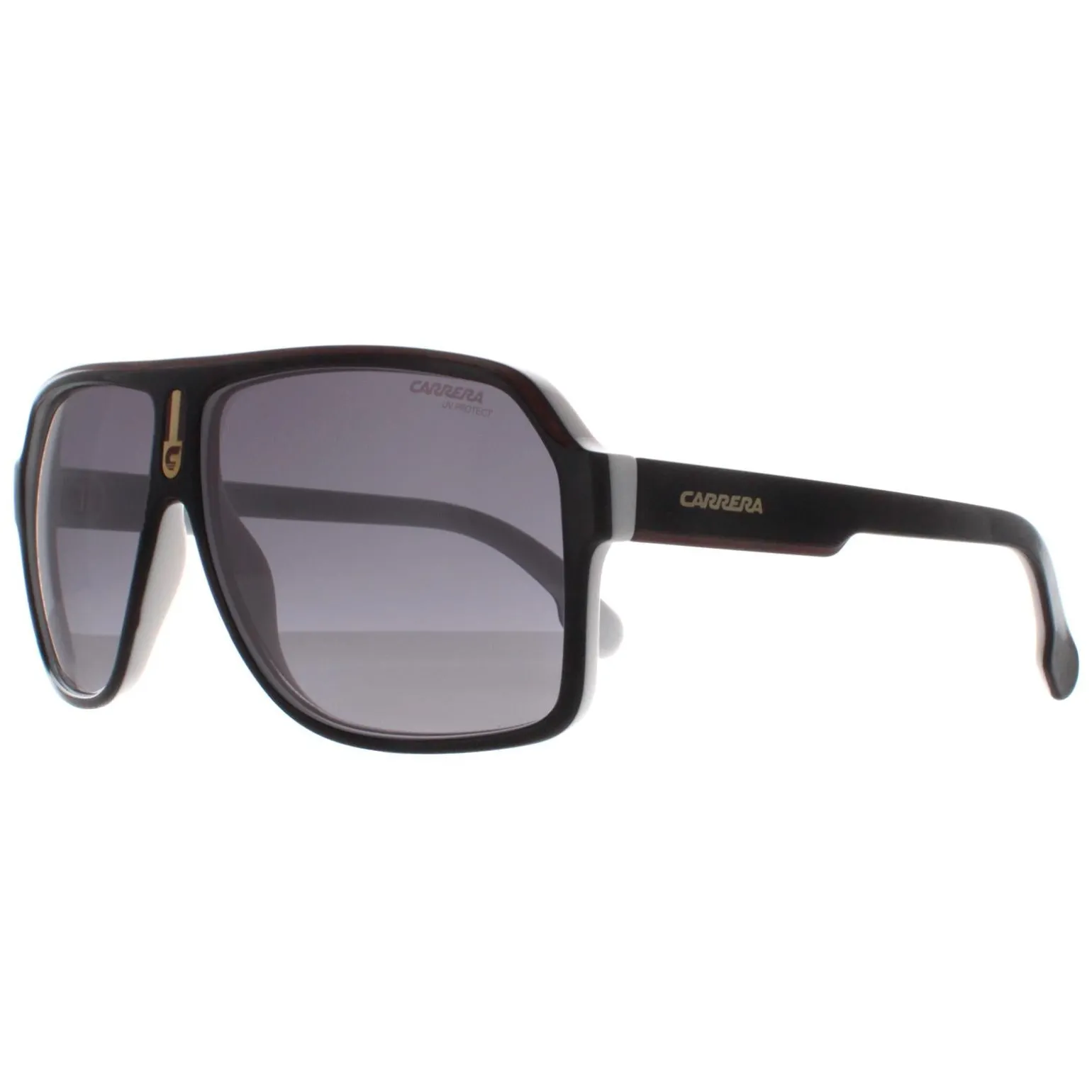 Carrera Sunglasses 1001/S 80S 9O Black White Dark Grey Gradient