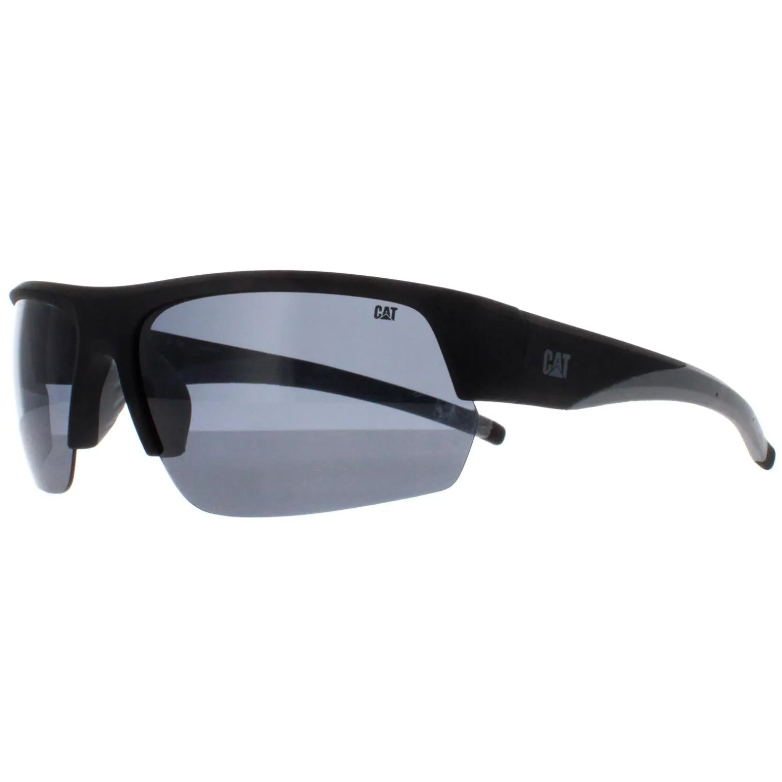 Caterpillar Sunglasses CTS-8022 104P Matte Black Solid Smoke Polarized