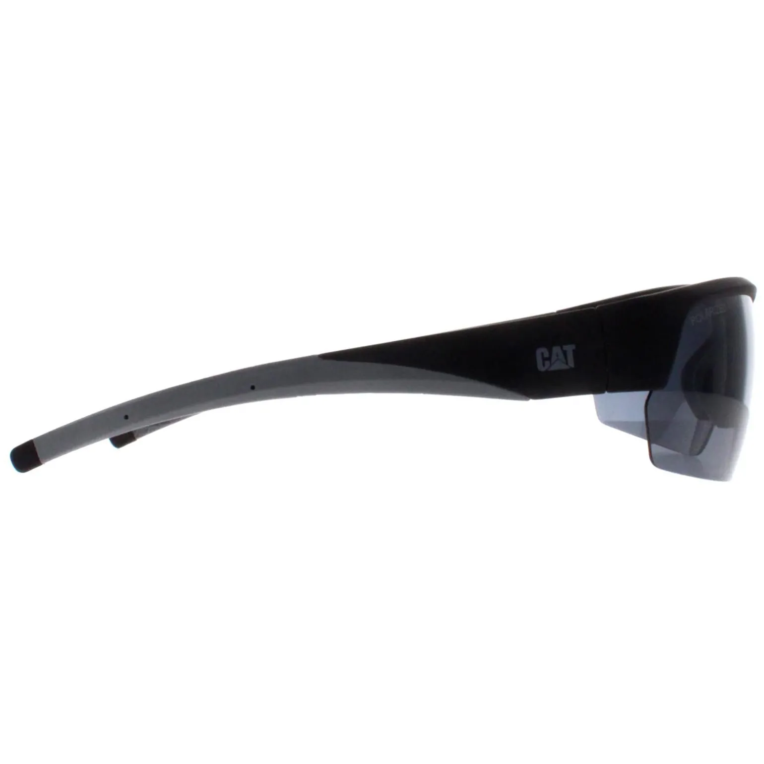 Caterpillar Sunglasses CTS-8022 104P Matte Black Solid Smoke Polarized