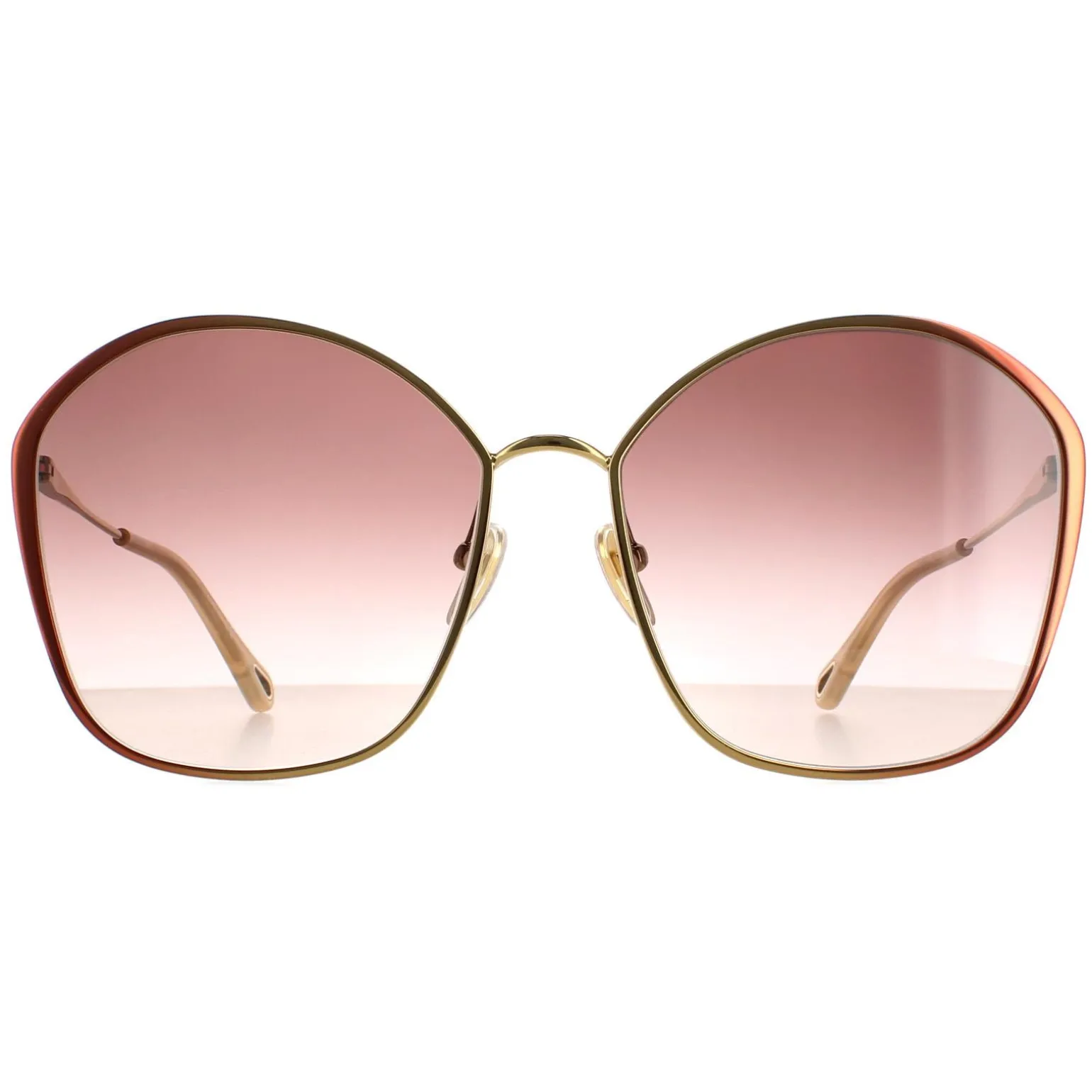 Chloe Sunglasses CH0015S 002 Dark Brown Gold Brown Gradient