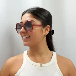 Chloe Sunglasses CH0001S 004 Dark Orange Grey Gradient