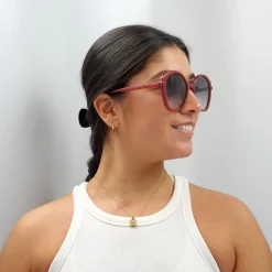Chloe Sunglasses CH0003S 003 Dark Orange Grey Gradient
