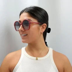 Chloe Sunglasses CH0003S 003 Dark Orange Grey Gradient