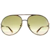 Chloe Sunglasses CH0145S 002 Gold Havana Green Gradient