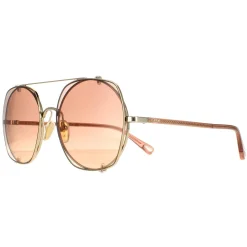 Chloe Sunglasses CH0042S 004 Gold Brown Gradient