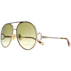 Chloe Sunglasses CH0145S 002 Gold Havana Green Gradient