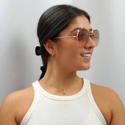 Chloe Sunglasses CH0042S 004 Gold Brown Gradient
