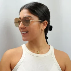Chloe Sunglasses CH0042S 003 Gold Orange Gradient