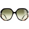 Chloe Sunglasses CH0105S 002 Shiny Black and Tortoise Green Gradient