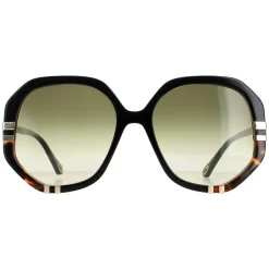Chloe Sunglasses CH0105S 002 Shiny Black and Tortoise Green Gradient
