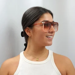 Chloe Sunglasses CH0104S 006 Shiny Blonde Havana Orange Gradient