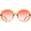 Chloe Sunglasses CH0007S 001 Transparent Dark Orange Orange Gradient
