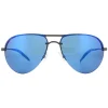Costa Del Mar Sunglasses Helo HLO-11-OBMP Matte Black Blue Mirror Pola
