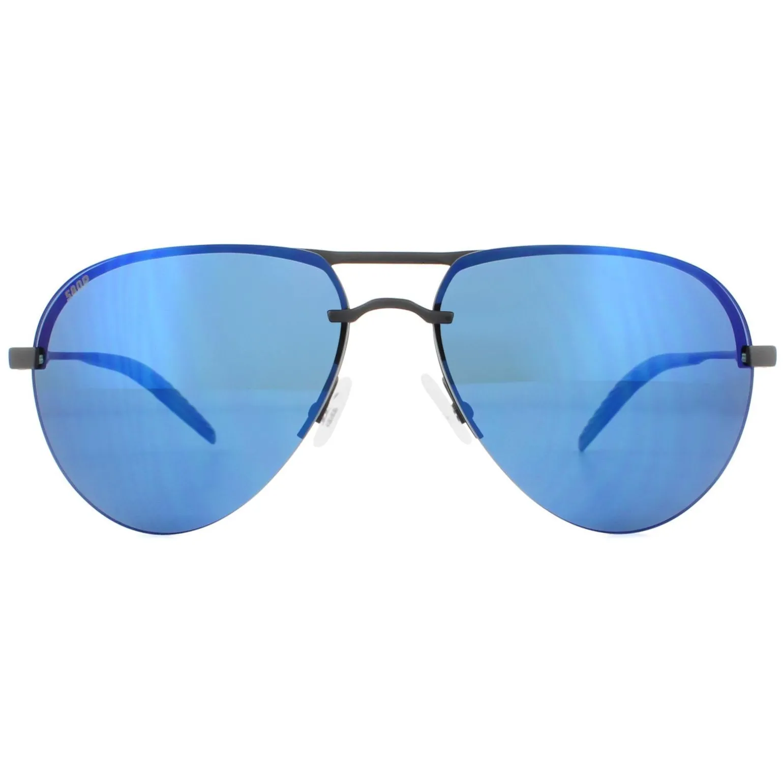 Costa Del Mar Sunglasses Helo HLO-11-OBMP Matte Black Blue Mirror Pola
