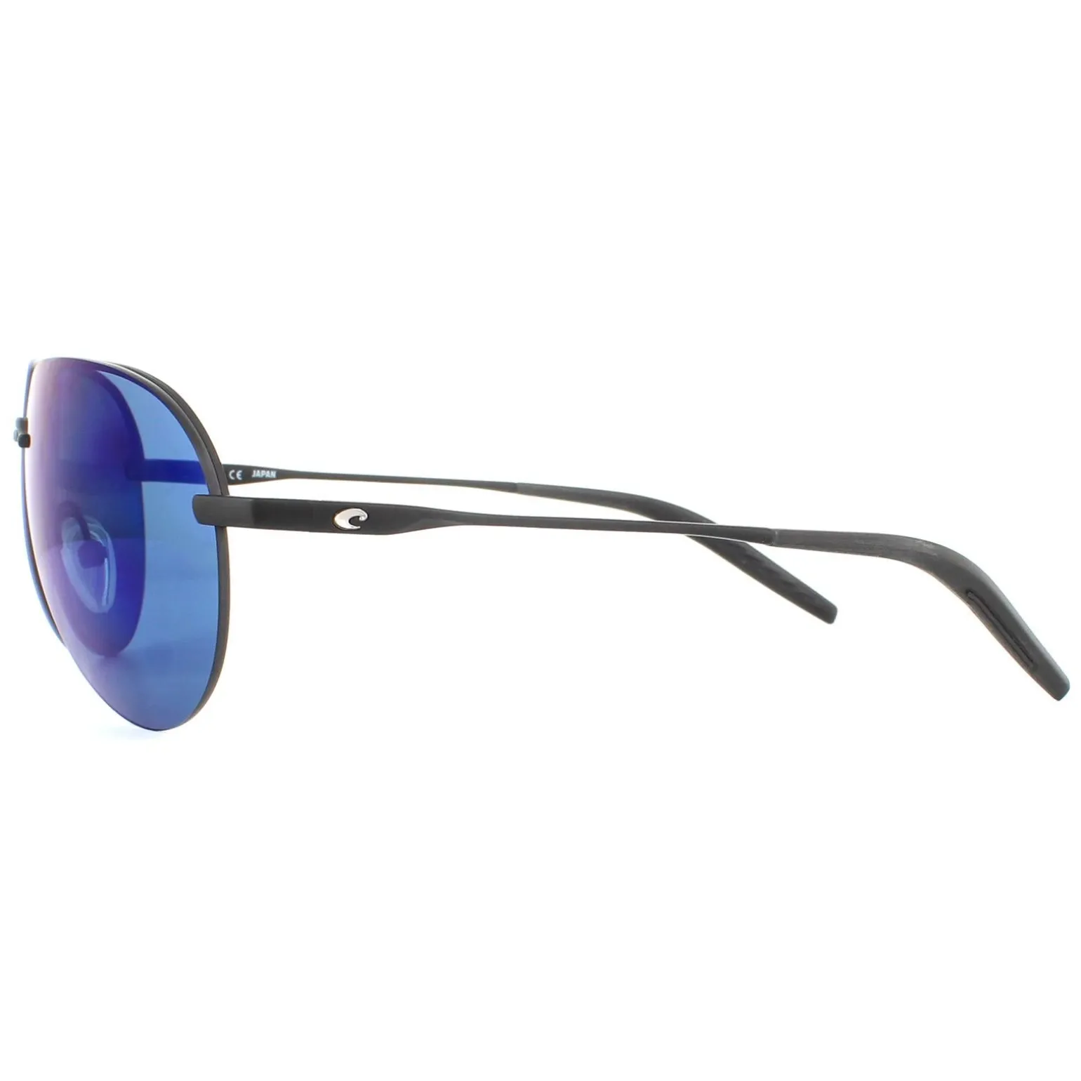Costa Del Mar Sunglasses Helo HLO-11-OBMP Matte Black Blue Mirror Pola