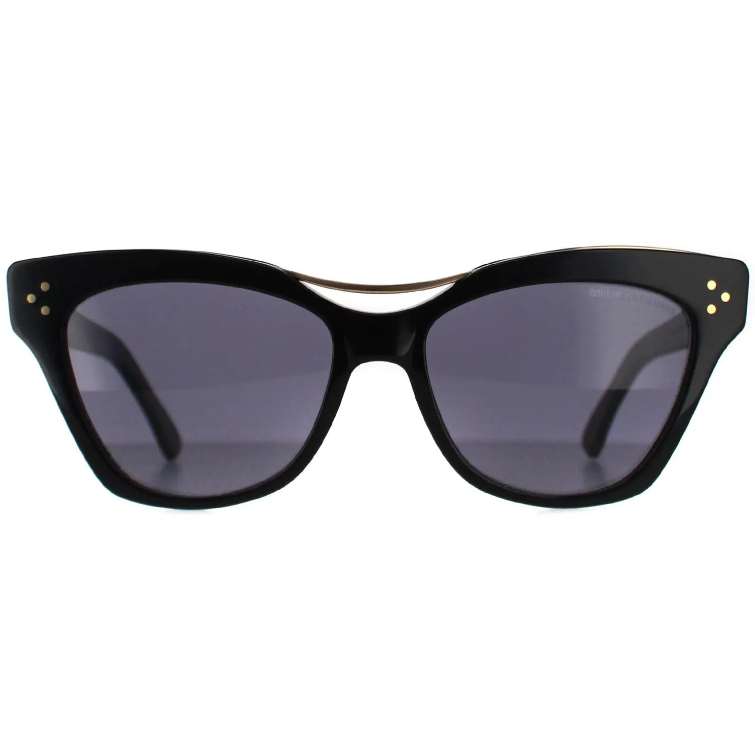Cutler and Gross Sunglasses 1283 001 Gold Black Tortoiseshell Blue Gre