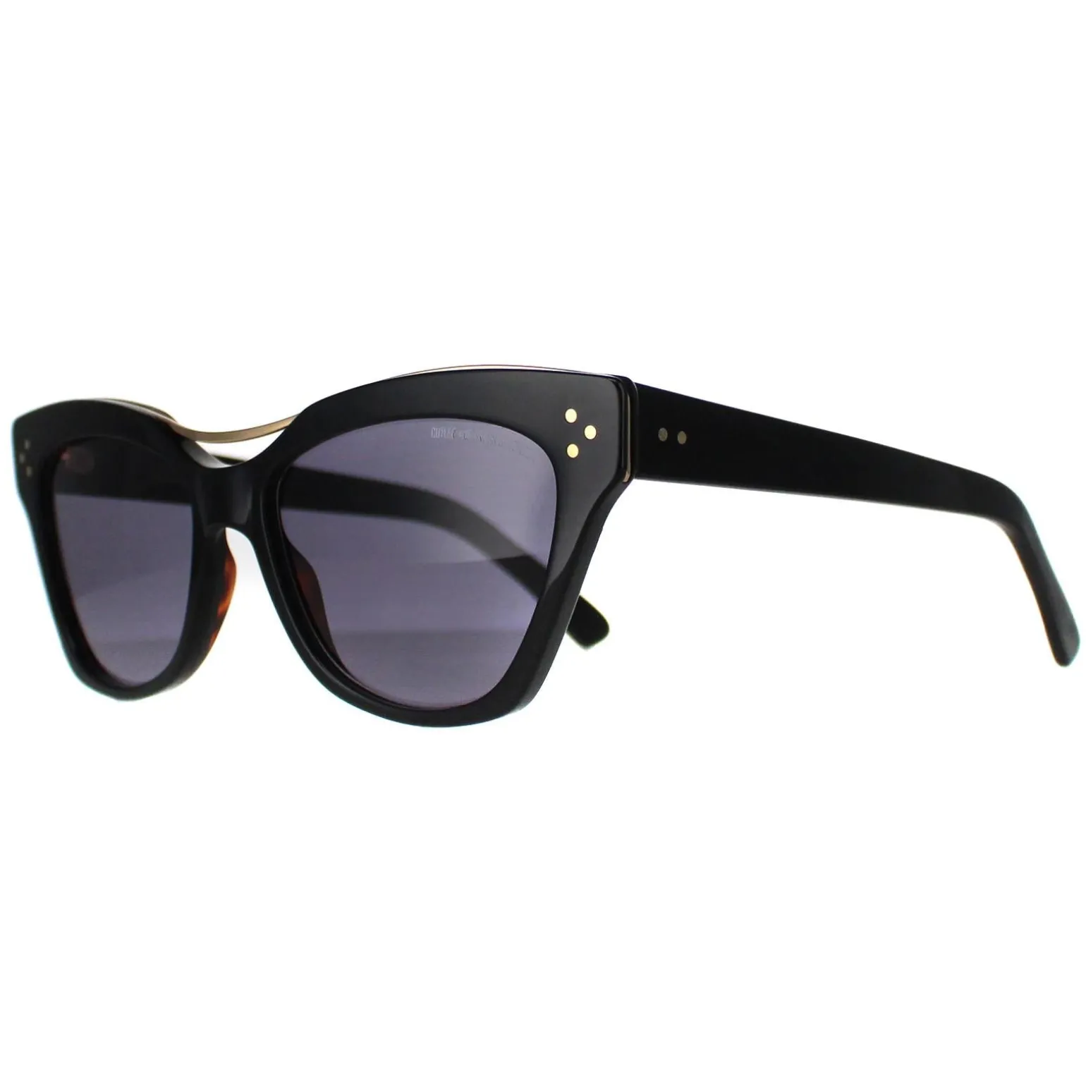 Cutler and Gross Sunglasses 1283 001 Gold Black Tortoiseshell Blue Gre