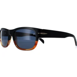 David Beckham Sunglasses DB7035/S 37N KU Black Horn Blue