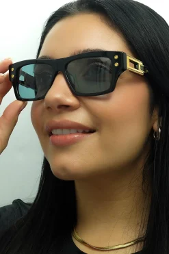 Dita Sunglasses Grandmaster Seven DTS407-A-01 Black Yellow Gold Dark T