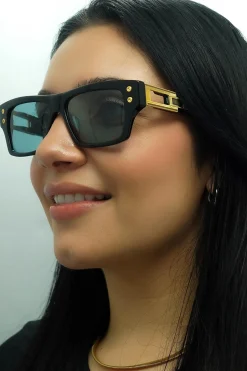 Dita Sunglasses Grandmaster Seven DTS407-A-01 Black Yellow Gold Dark T