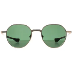Dita Sunglasses Vers One DTS150-A-01 White Gold Silver G-15 Green