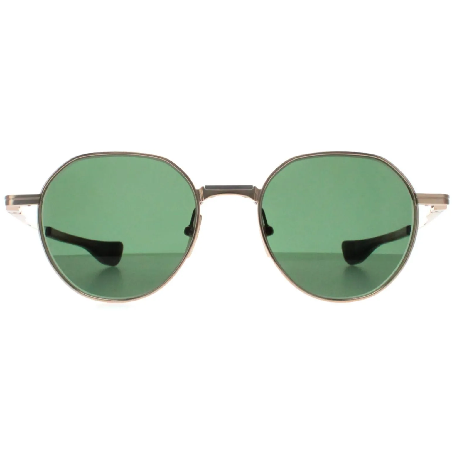 Dita Sunglasses Vers One DTS150-A-01 White Gold Silver G-15 Green