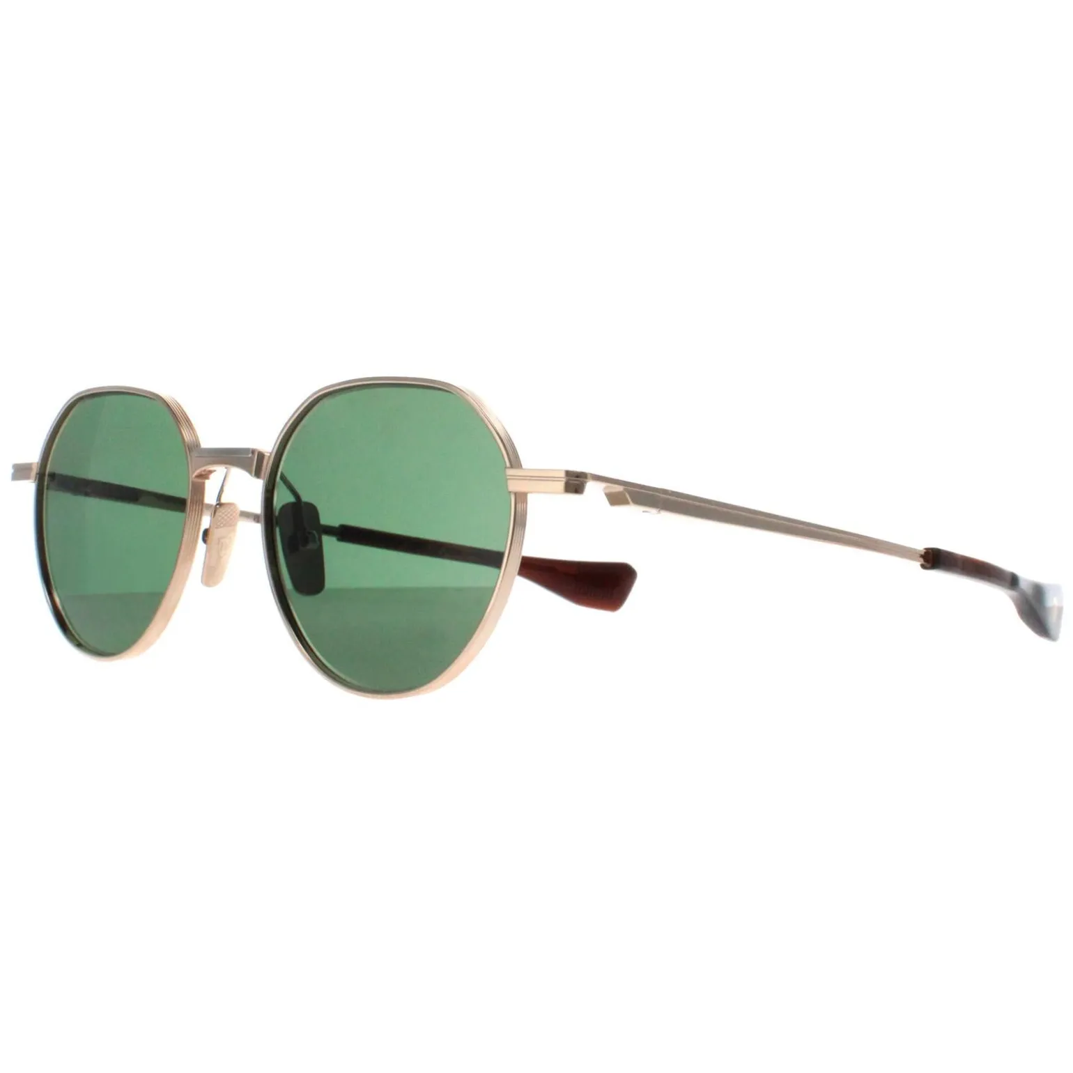 Dita Sunglasses Vers One DTS150-A-01 White Gold Silver G-15 Green