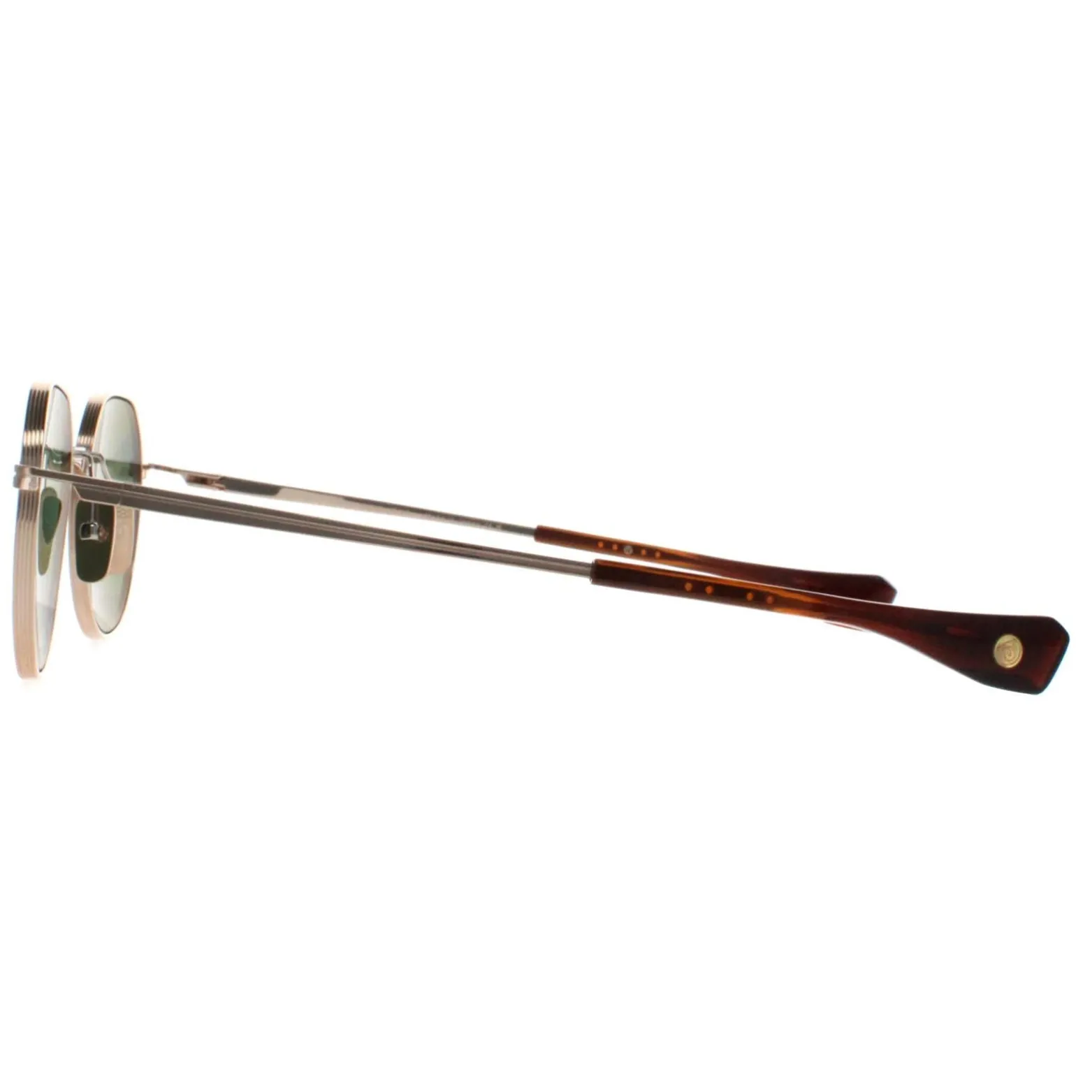 Dita Sunglasses Vers One DTS150-A-01 White Gold Silver G-15 Green